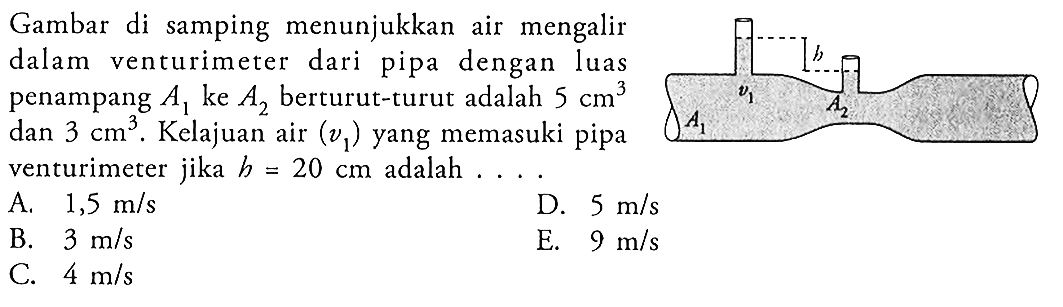 Sebuah Bak Kosong Bervolume 1 M3 Diisi Air Dari Kran Y 7587