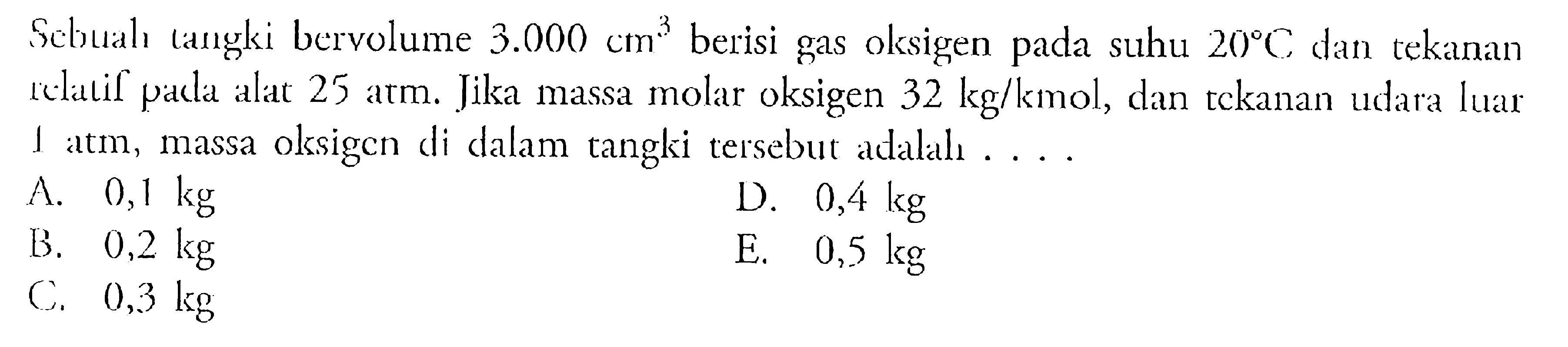 Pada Keadaan Normal T 0 C Dan P 1 Atm 4 Gram Gas Ok 