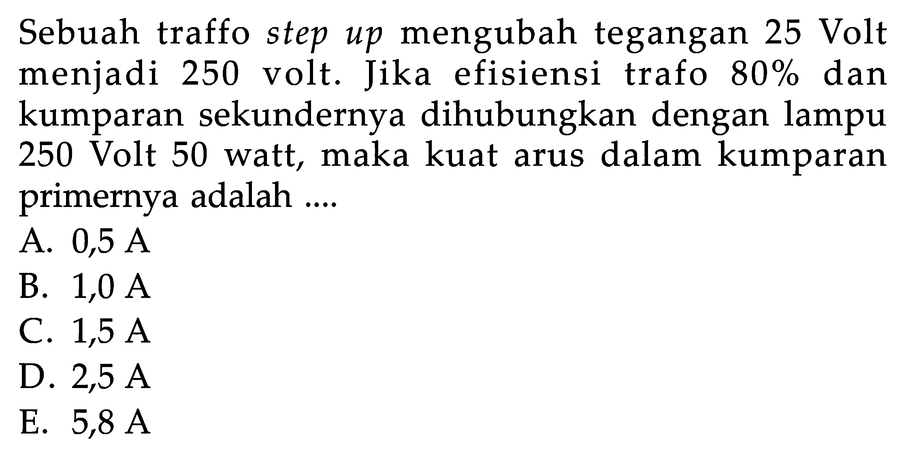 Rumus Mencari Efisiensi Trafo