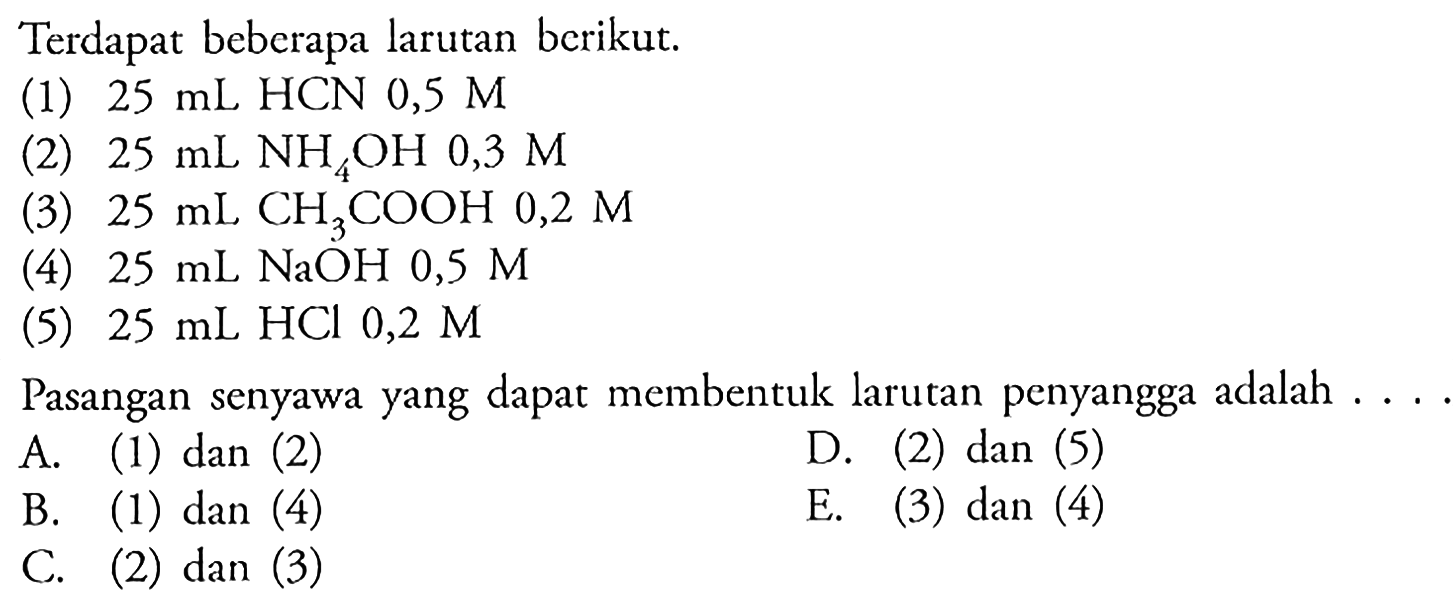 Tentukan Ph Larutan Penyangga Yang Dibuat Dengan Campuran 7665