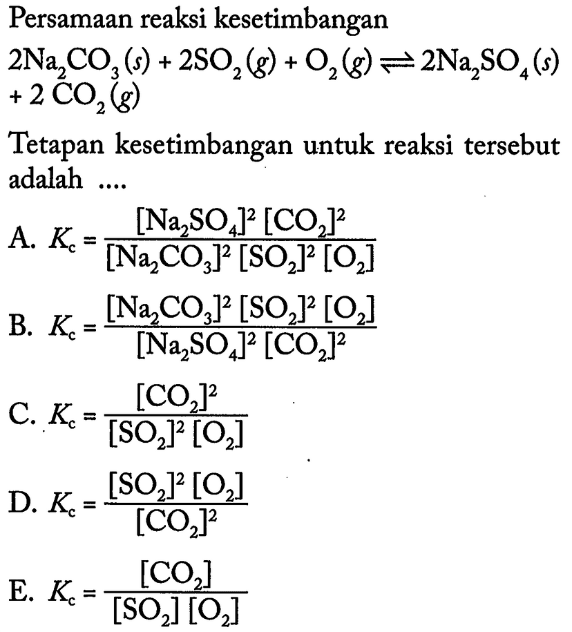 Kumpulan Contoh Soal Kesetimbangan Kimia dan Pergeseran Kesetimbangan