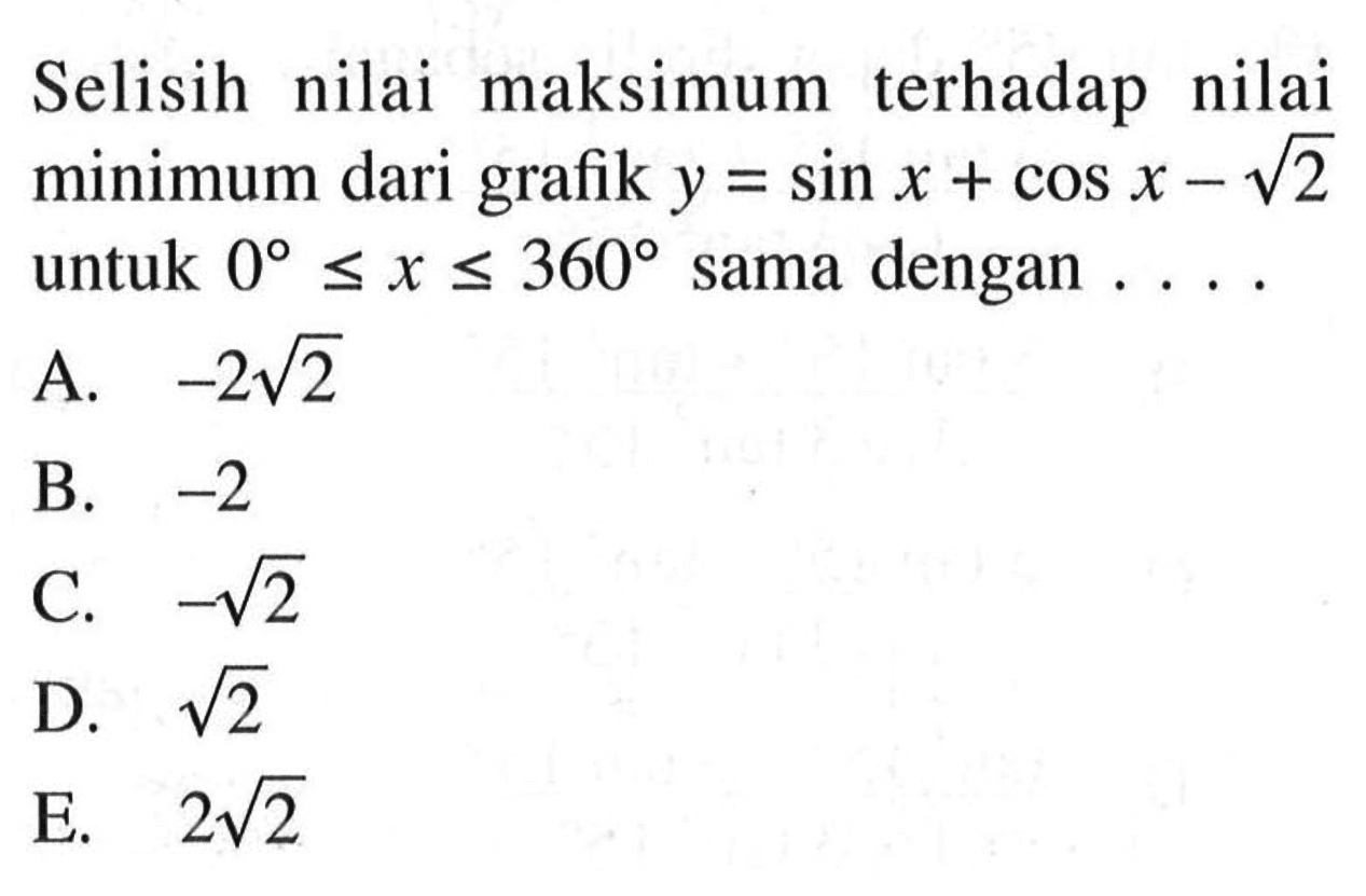 Pasangkan Fungsi Berikut Dengan Nilai Maksimum Minimum D 
