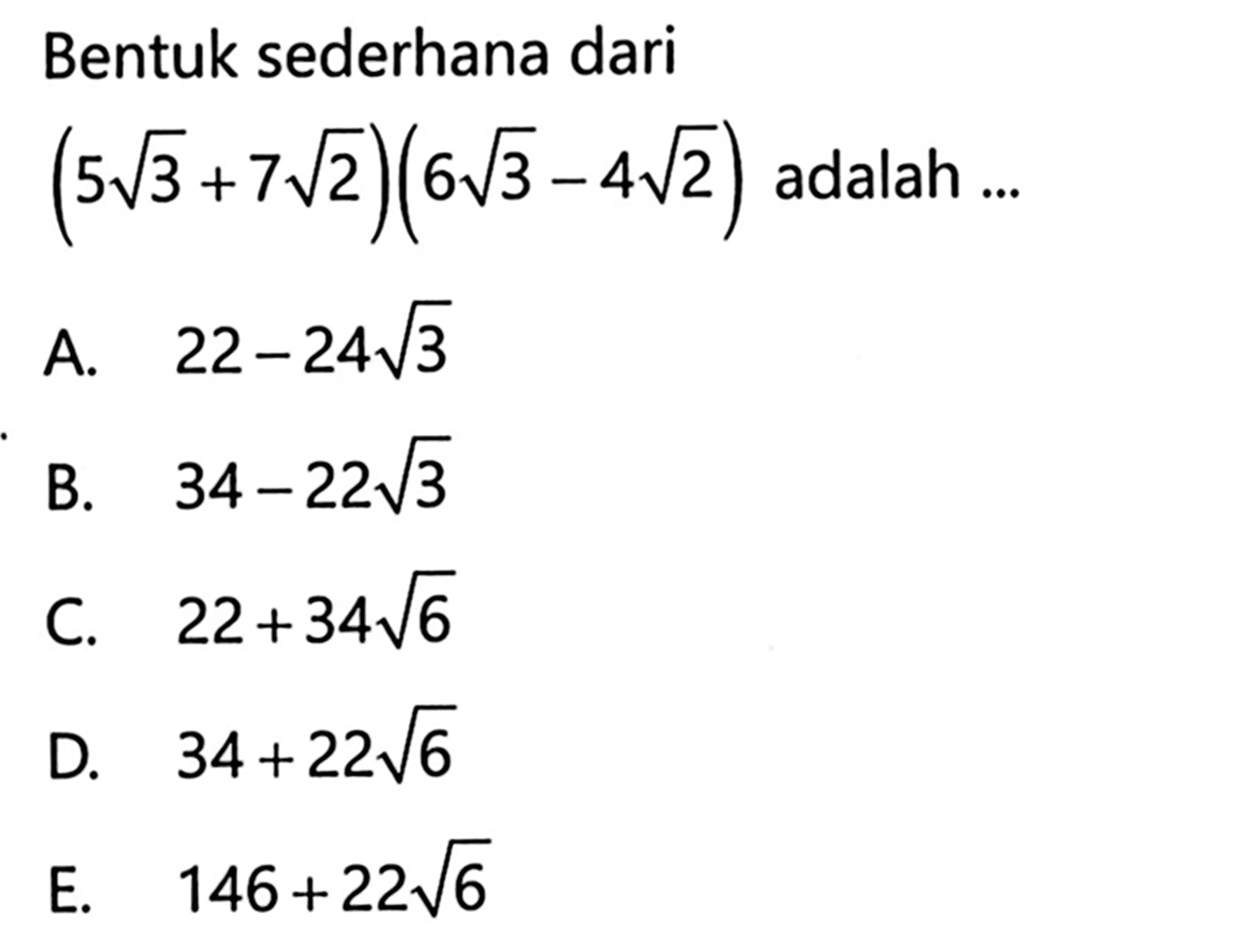 akar 75   2 akar 12 - akar 27