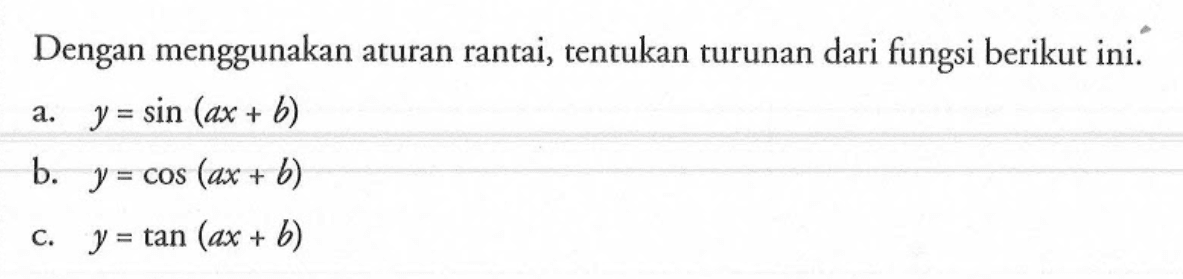 Turunan Pertama Dari Fungsi Fx 1cosxsin X Adalah 7869