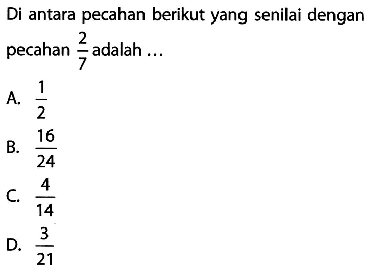 Kumpulan Contoh Soal Pecahan dan Lambangnya  Matematika Kelas 7