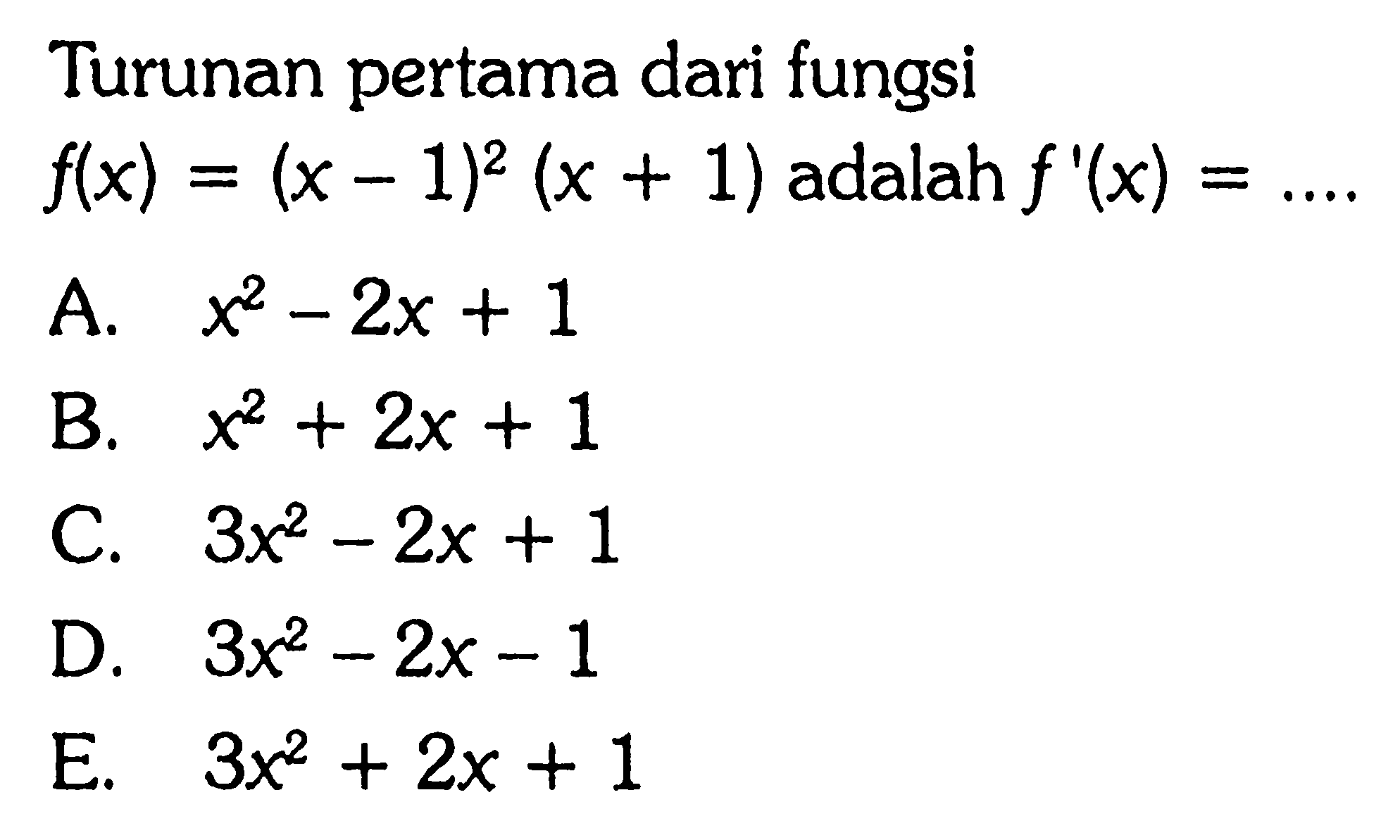 Tentukan Turunan Pertama Dari Y2x2 4x 33 3945