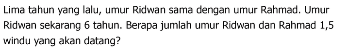 20 persen dari 5 lustrum =... tahun