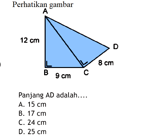 Panjang AD adalah....