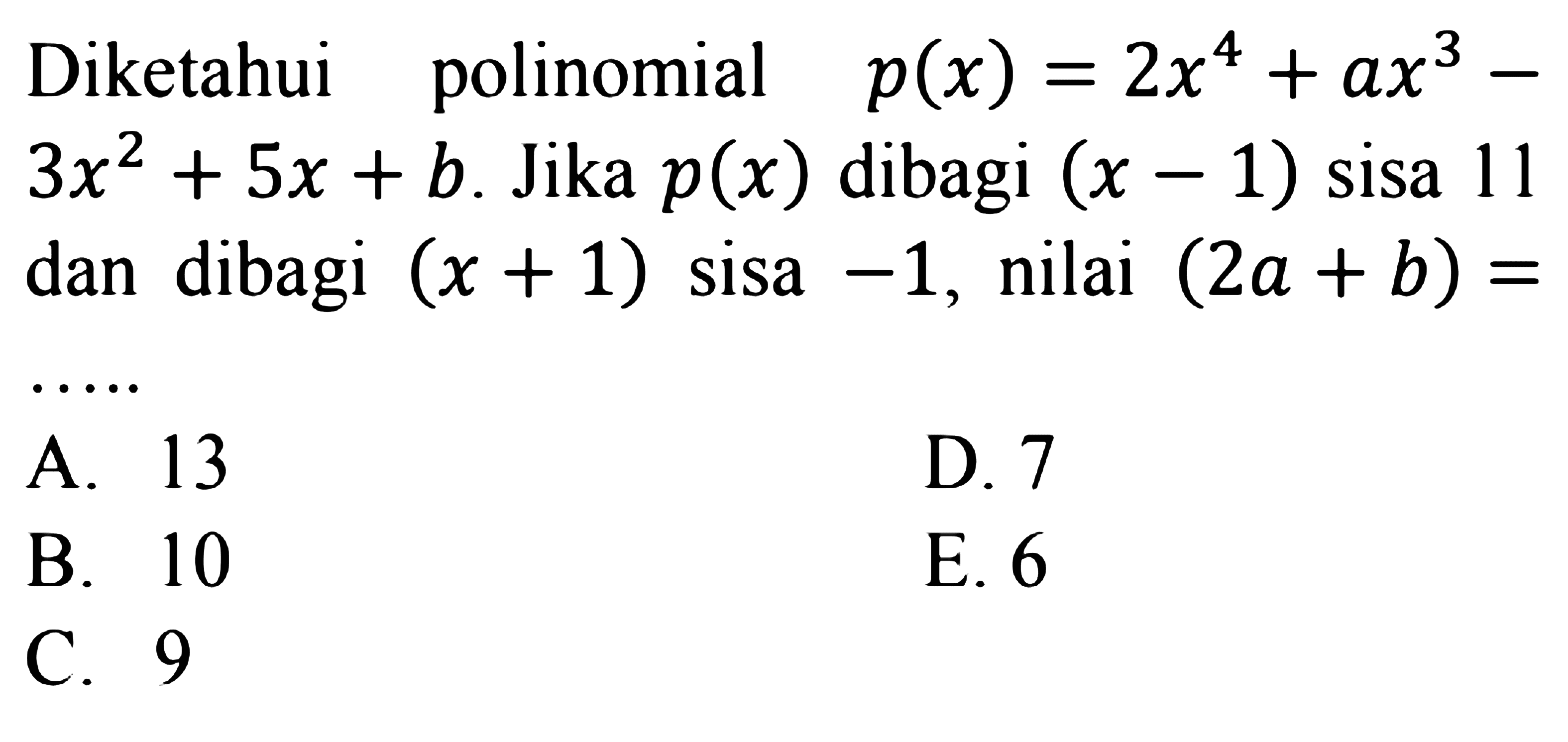 suku-banyak-berderajat-3-jika-dibagi-x-2-2x-3-bersisa