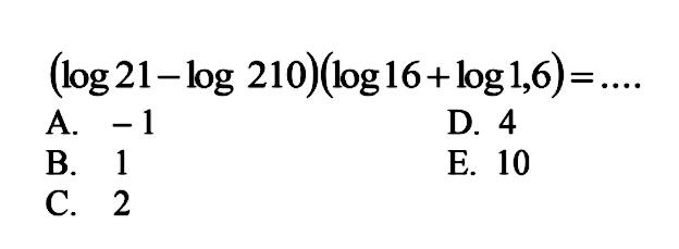 (log21-log210)(log16+log1,6)= ....