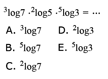 3log7 2log5 5log3 =