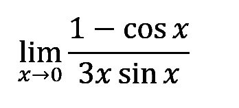 limit x->0 (1-cos x)/(3xsin x)