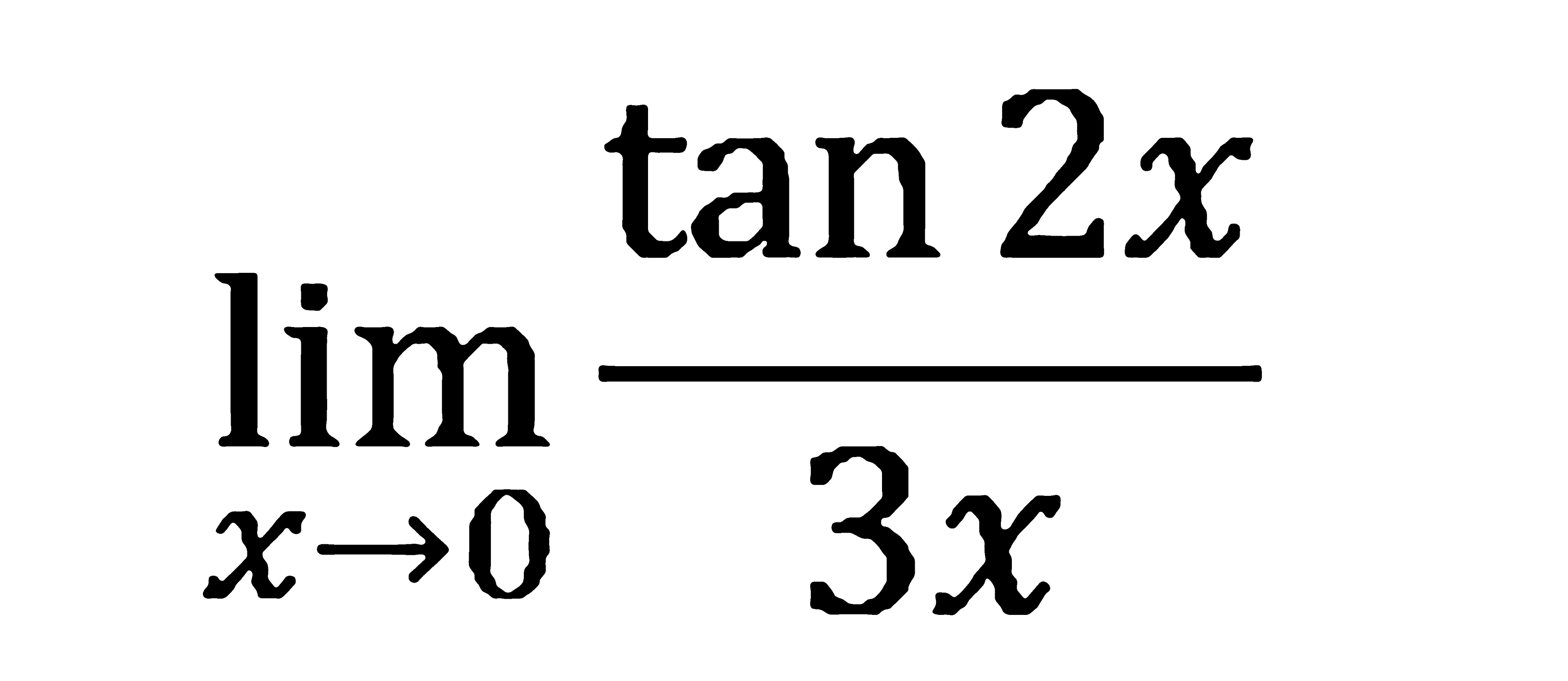 limit x->0 (tan 2x)/3x