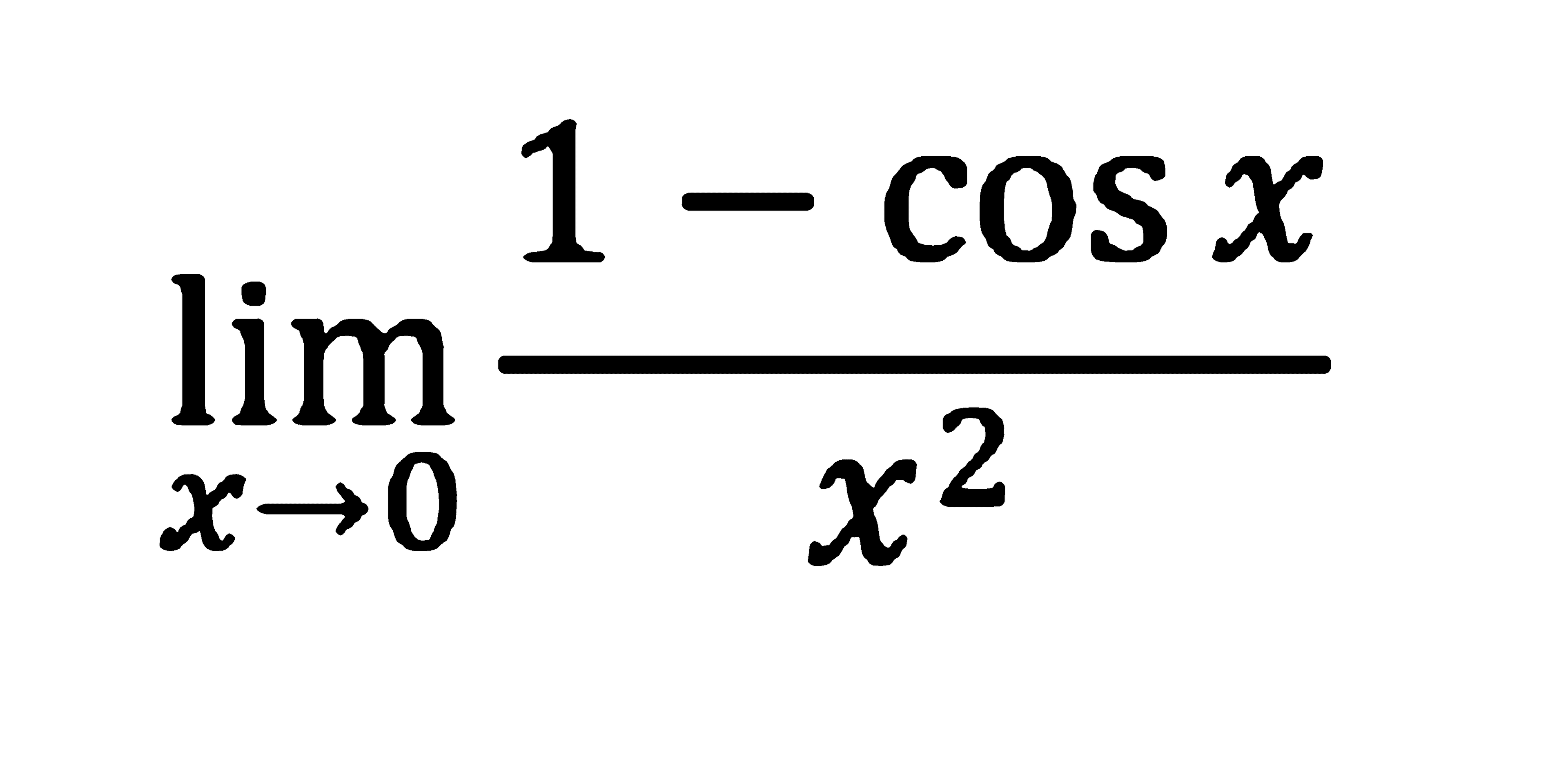 lim x->0 (1-cos x)/x^2