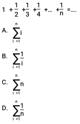 1+1/2+1/3+1/4+ ....+1/n= ....
