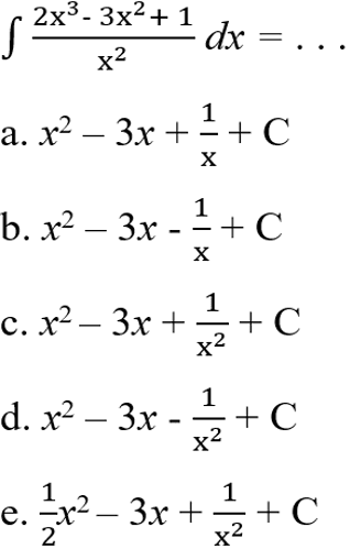 integral (2x^3-3 x^{2)+1)/(x^2) dx=...