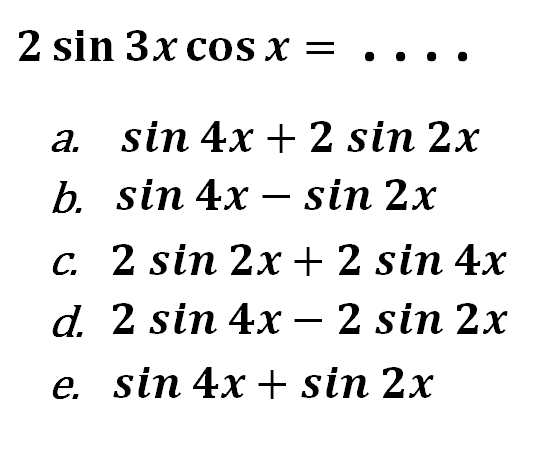 2 sin 3x cos x= . . . .