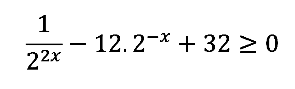 (1)/(2^(2 x))-12.2^(-x)+32 >= 0