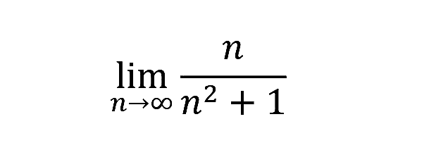 lim  _(n -> tak hingga) (n)/(n^(2)+1)