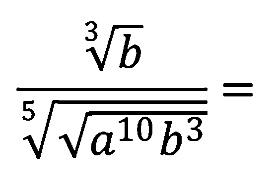 (b)^(1/3)/((a^10 b ^3)^(1/2))^(1/5)=