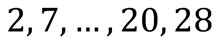 2,7, ..., 20,28