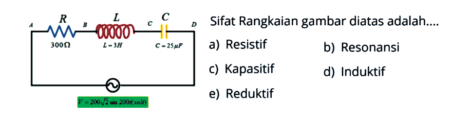 Sifat Rangkaian gambar diatas adalah.