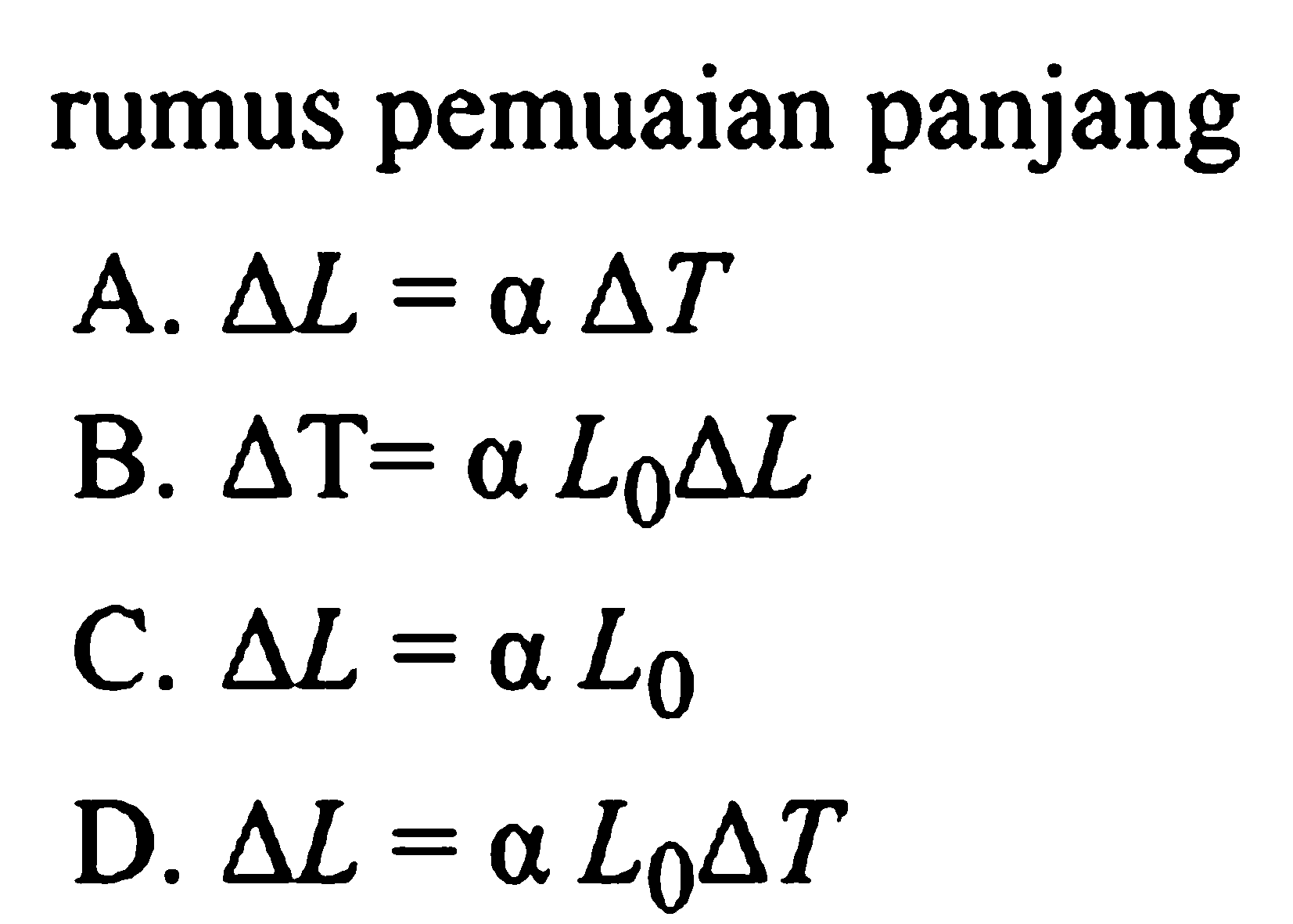 rumus pemuaian panjang
