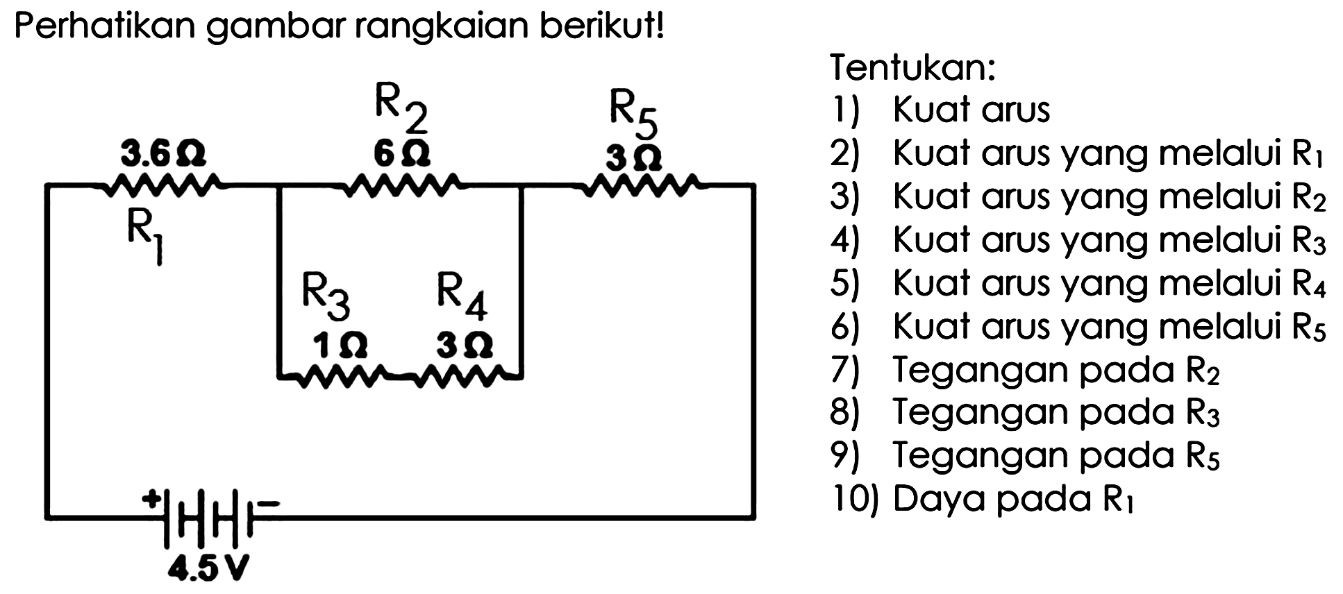 Perhatikan gambar rangkaian berikut!