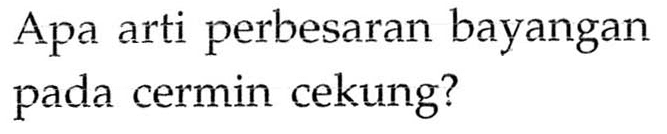 Apa arti perbesaran bayangan pada cermin cekung?