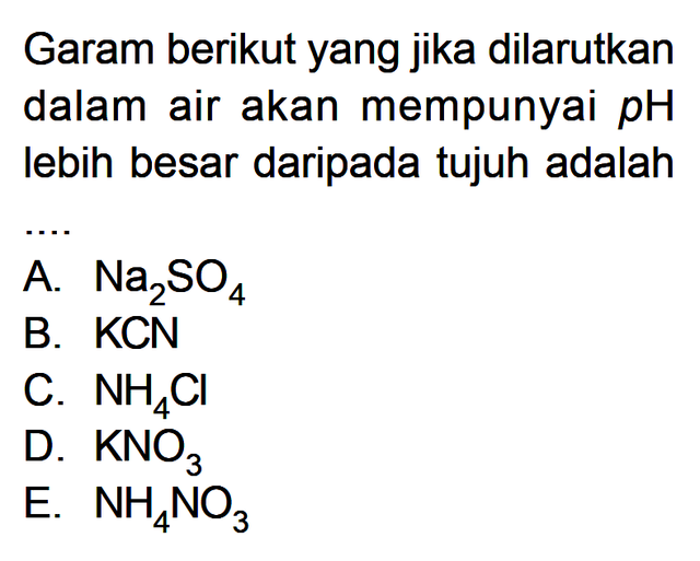 Kumpulan Contoh Soal Reaksi Pelarutan Garam Kimia Kelas 11 Colearn