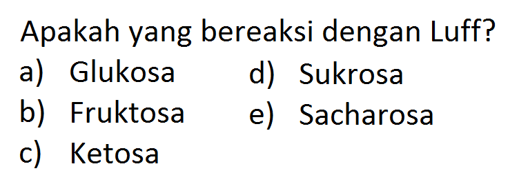 Apakah yang bereaksi dengan Luff?