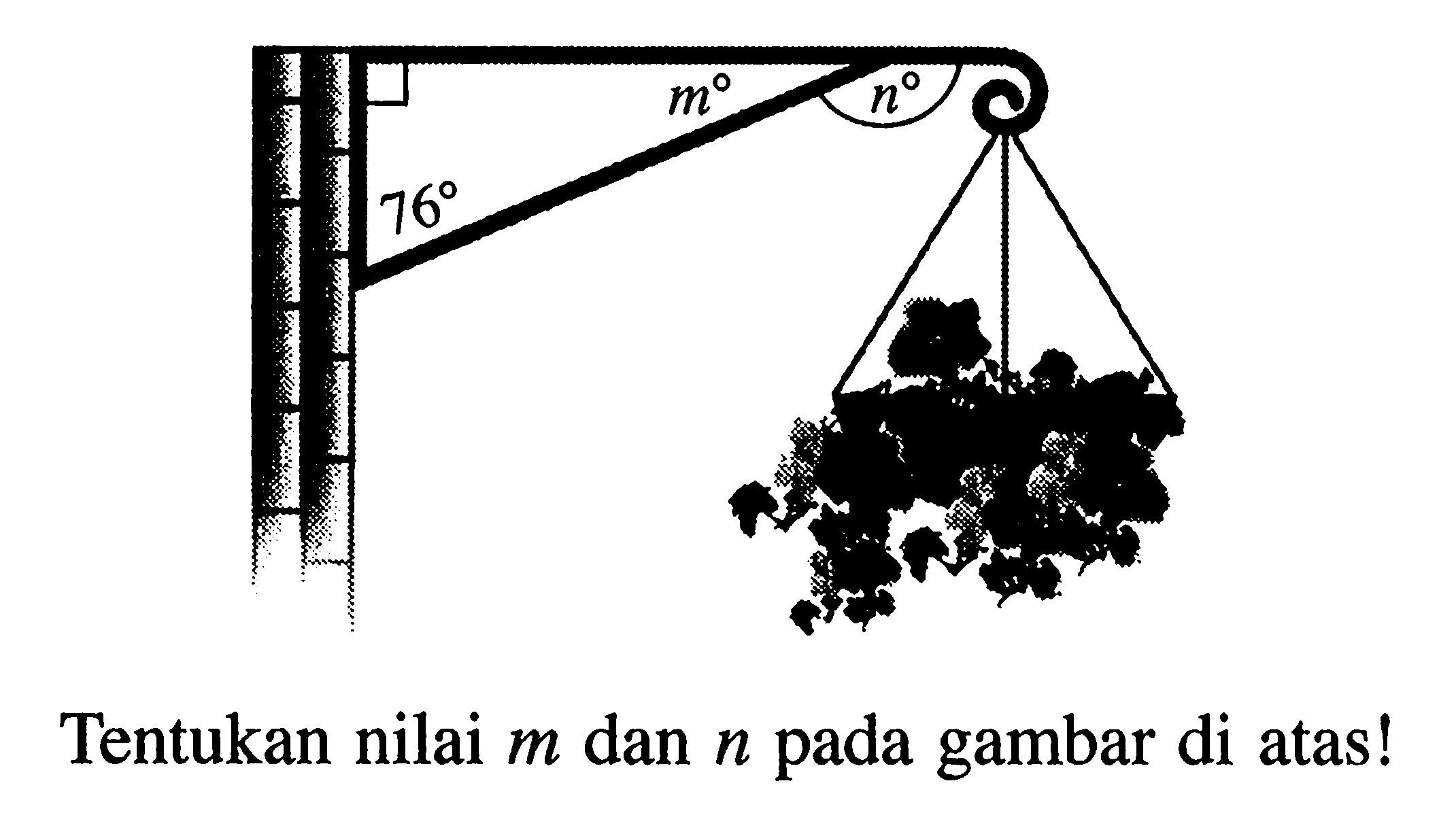 Tentukan nilai m dan n pada gambar di atas!76 m n