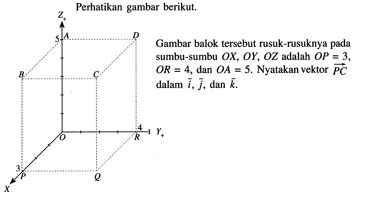 Perhatikan gambar berikutZ 5 A D B C D 4 R Y 3 P Q X