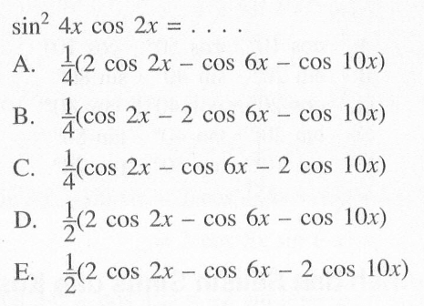 sin^2 4x cos 2x=....