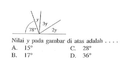 Nilai y pada gambar di atas adalah... 