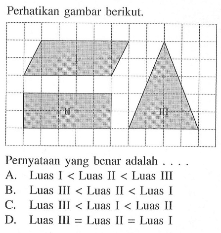 Perhatikan gambar berikut: Pernyataan yang benar adalah