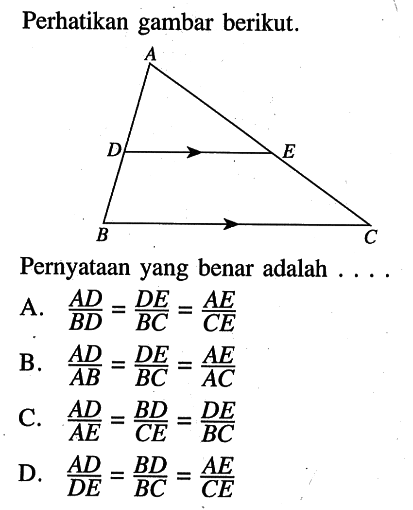 Perhatikan gambar berikut.Pernyataan yang benar adalah ....