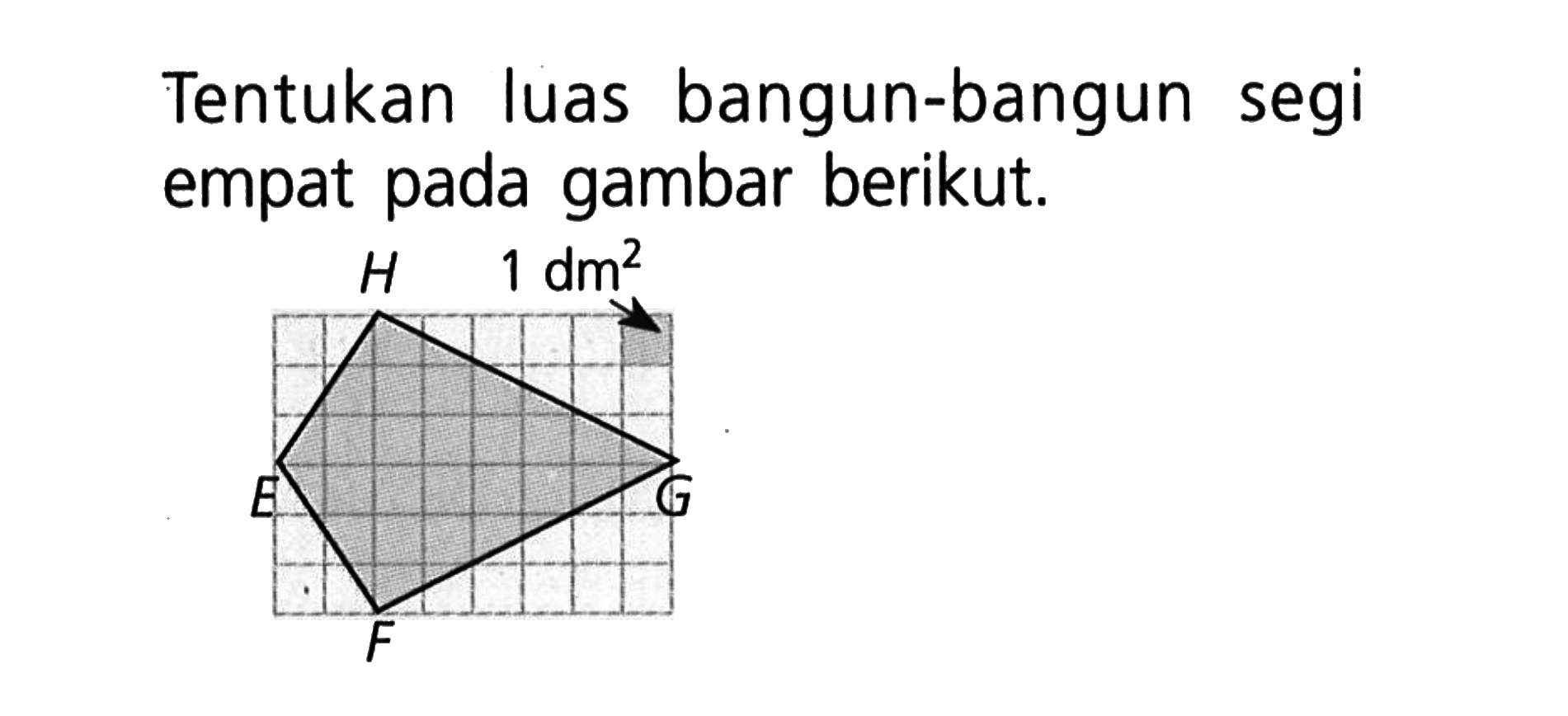 Tentukan luas bangun-bangun segi empat pada gambar berikut.