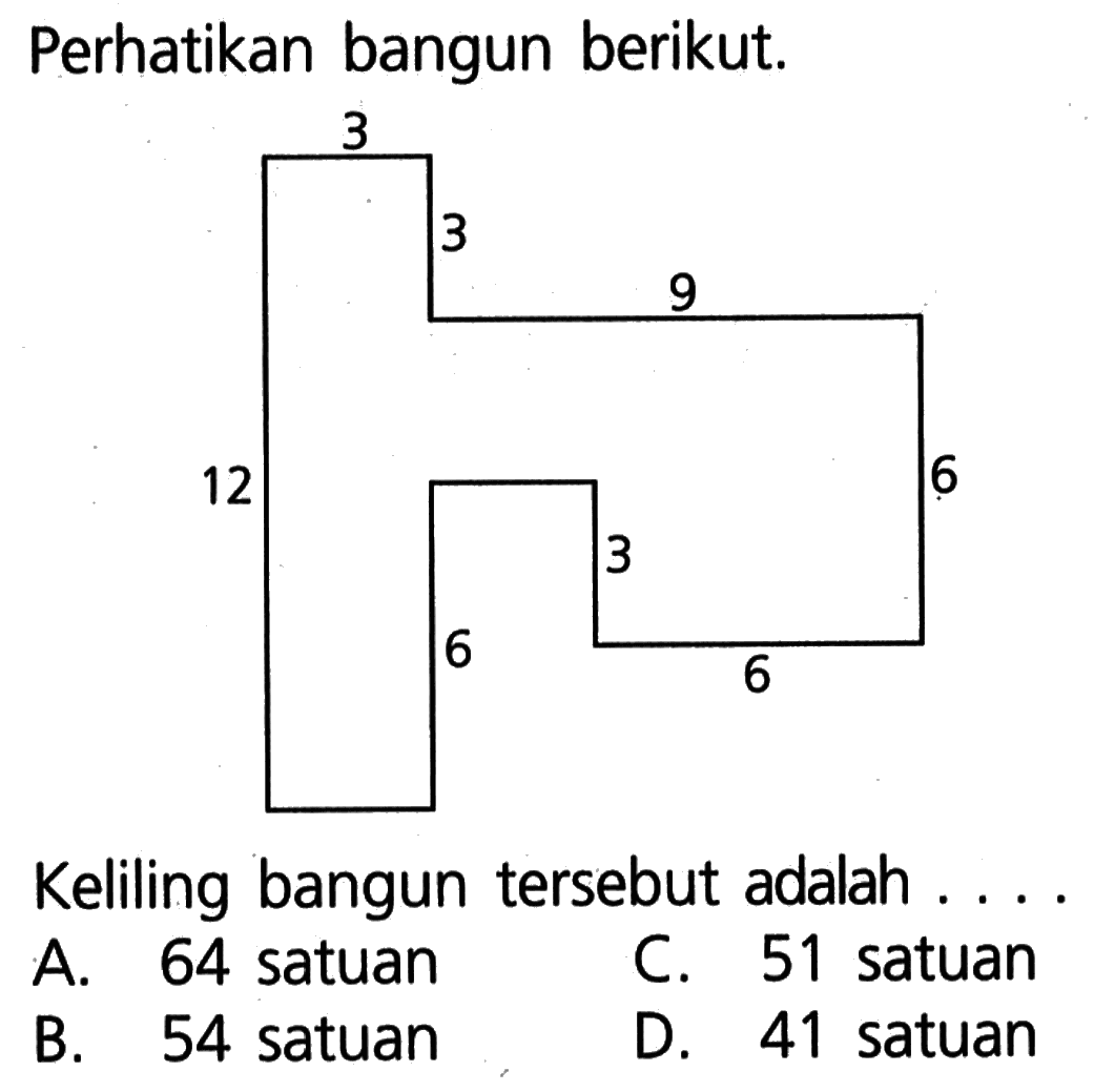 Perikan bangun berikut.Keliling bangun tersebut adalah ....