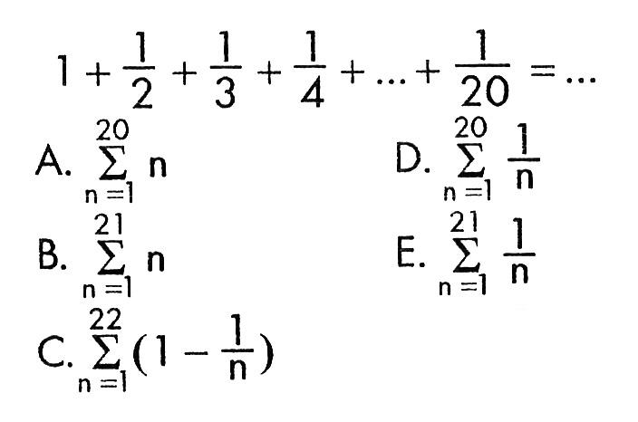 1+1/2+1/3+1/4+...+1/20=