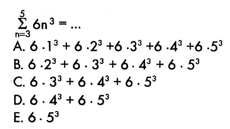 sigma n=3 5 6 n^3=...