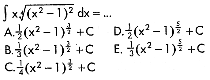 integral x((x^2-1)^2)^(1/4) dx=...