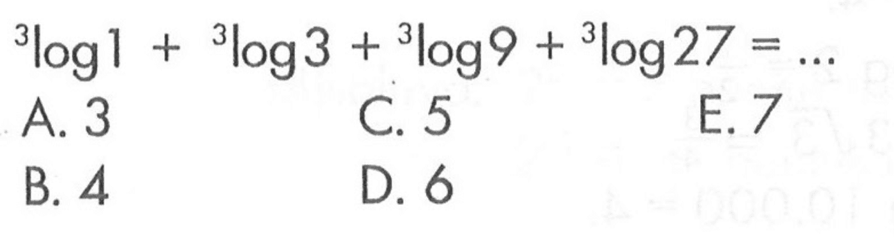 3log1+3log3+3log9+3log27= ...