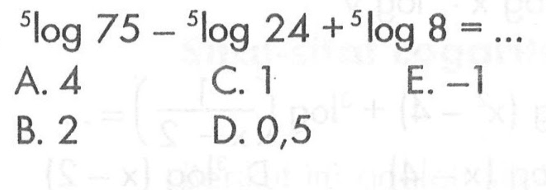 5log75-5log24+5log8=...