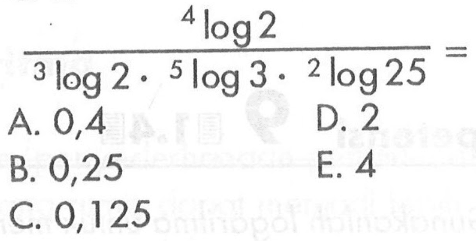 4log2/(3log2.5log3.2log25)=