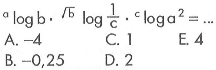 alogb.akar(b)log(1/c).clog(a^2)= ...