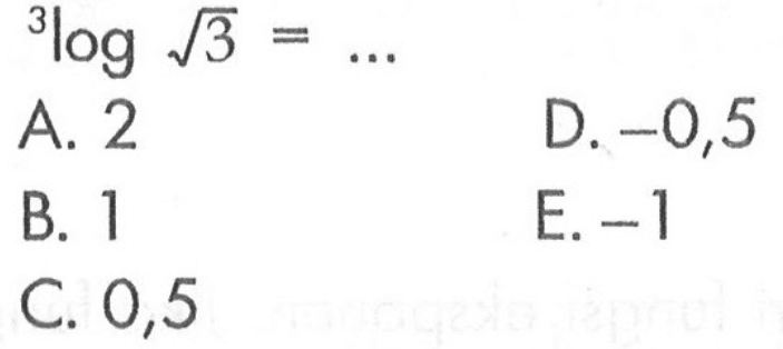 3log(akar(3)) = ....