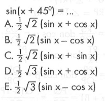 sin(x+45)= ...