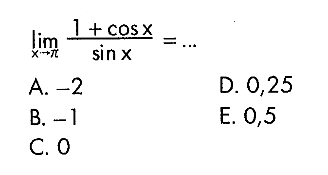 lim => phi (1+COSX)/sin X =