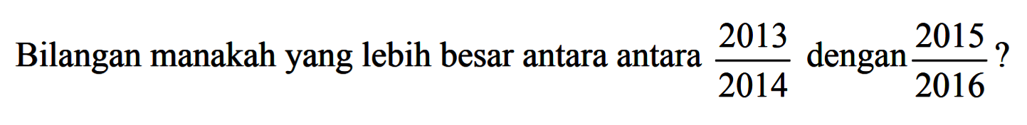 Bilangan manakah yang lebih besar antara antara 2013/2014 dengan 2015/2016?